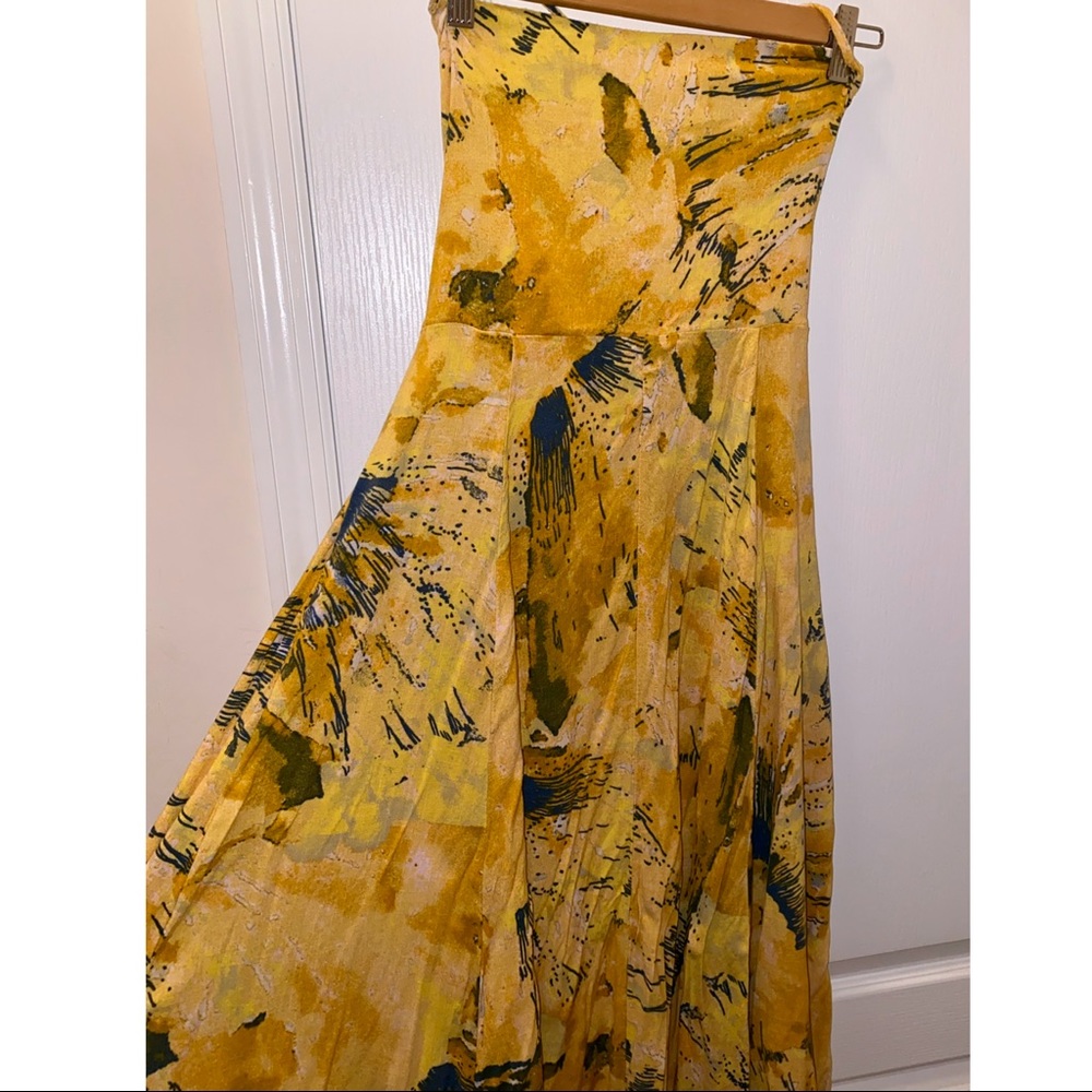 Free people yellow strapy maxi dress
